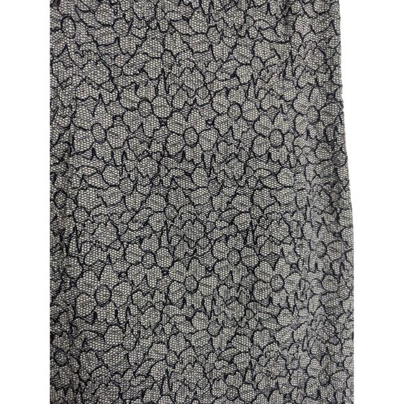 Lands' End Blue Floral Pockets Sheath Dress Cotton Blend Womens 12 Chic Office - Picture 3 of 11